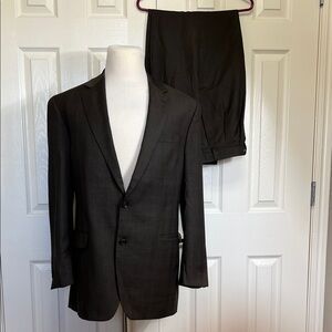 Ralph Lauren 100% Wool Men's Suit  Jacket Sz 44L Pants Sz 38L